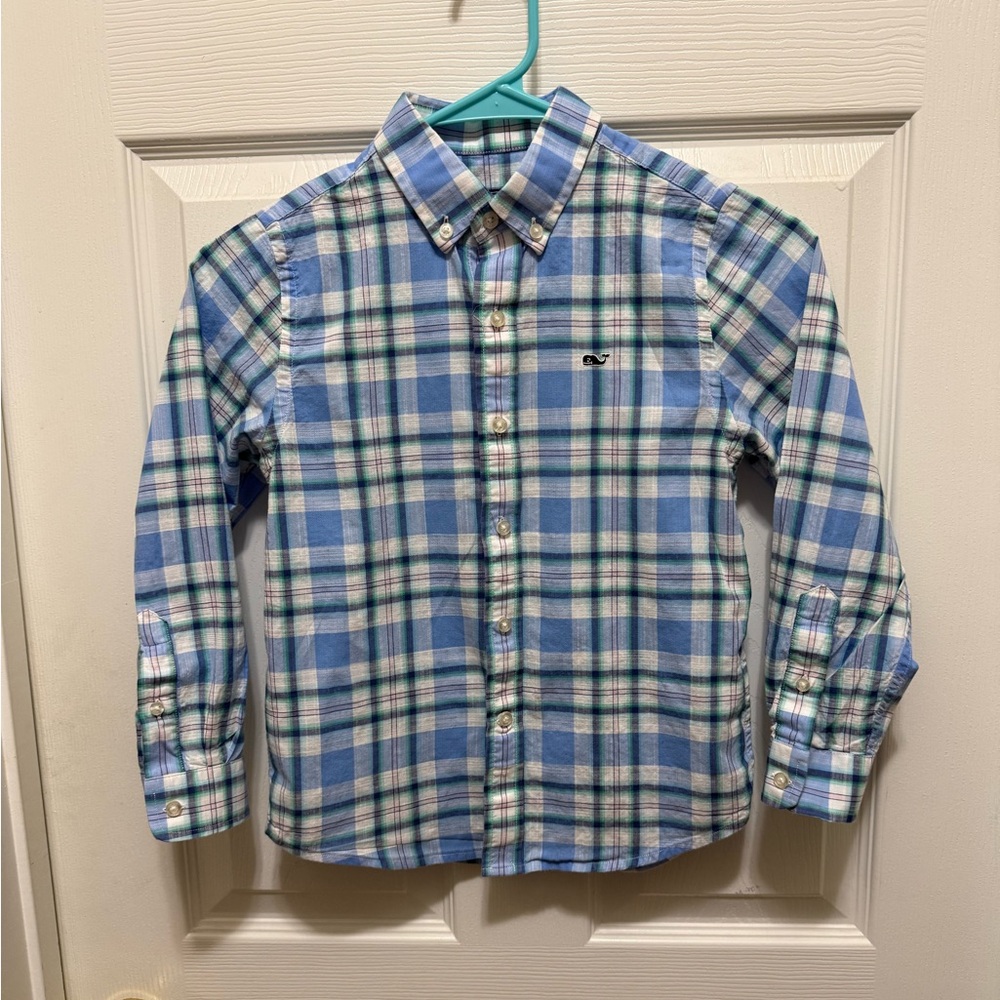 Vineyard Vines Boys Multicolor Plaid Button-Down Shirt